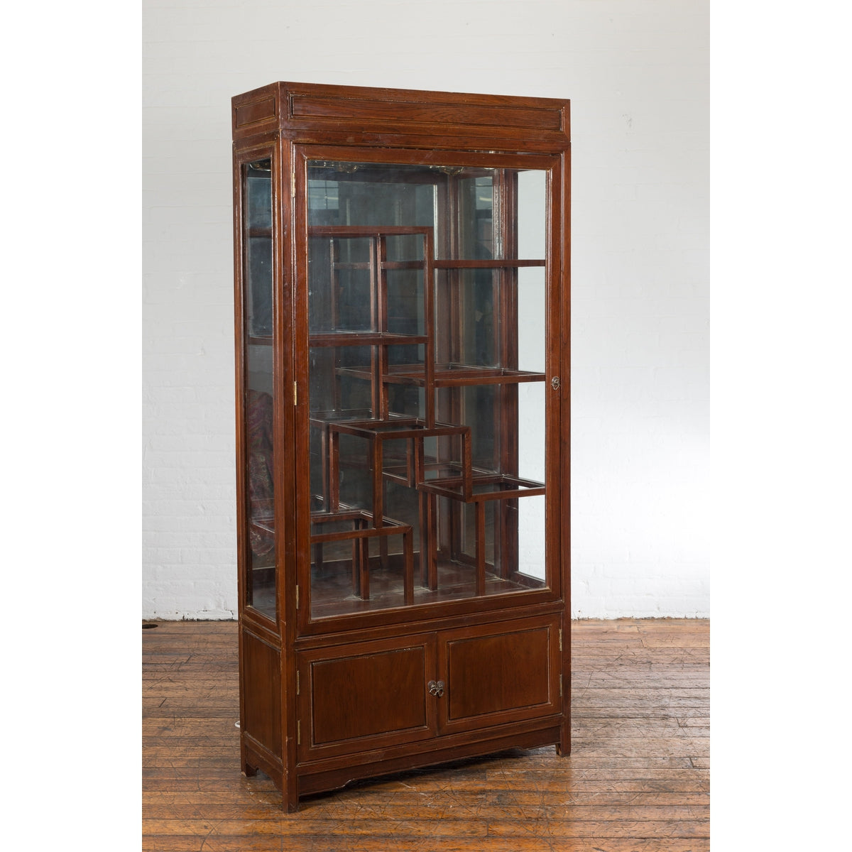 Qing Dynasty Style Retrofitted Vitrine Cabinet with Mirrors and Spot Lights-11. Asian & Chinese Furniture, Art, Antiques, Vintage Home Décor for sale at FEA Home