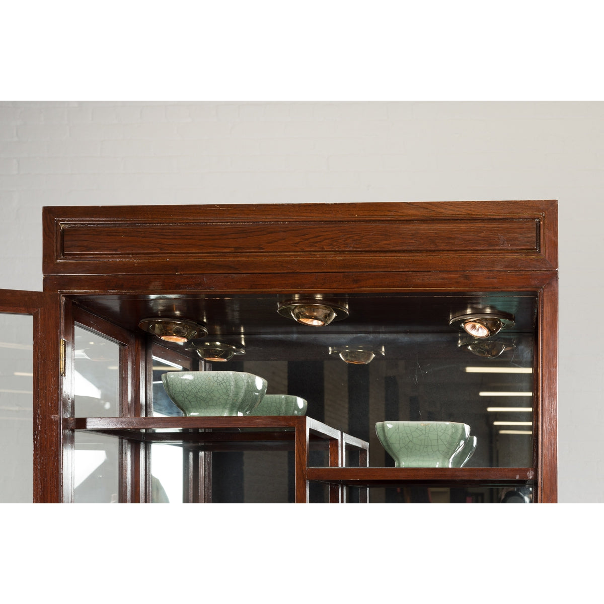 Qing Dynasty Style Retrofitted Vitrine Cabinet with Mirrors and Spot Lights-5. Asian & Chinese Furniture, Art, Antiques, Vintage Home Décor for sale at FEA Home