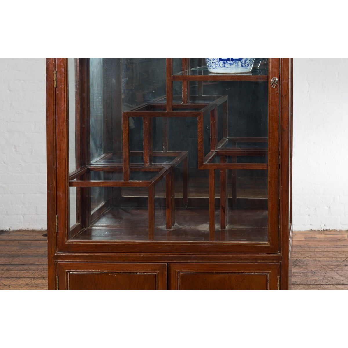 Qing Dynasty Style Retrofitted Vitrine Cabinet with Mirrors and Spot Lights-6. Asian & Chinese Furniture, Art, Antiques, Vintage Home Décor for sale at FEA Home