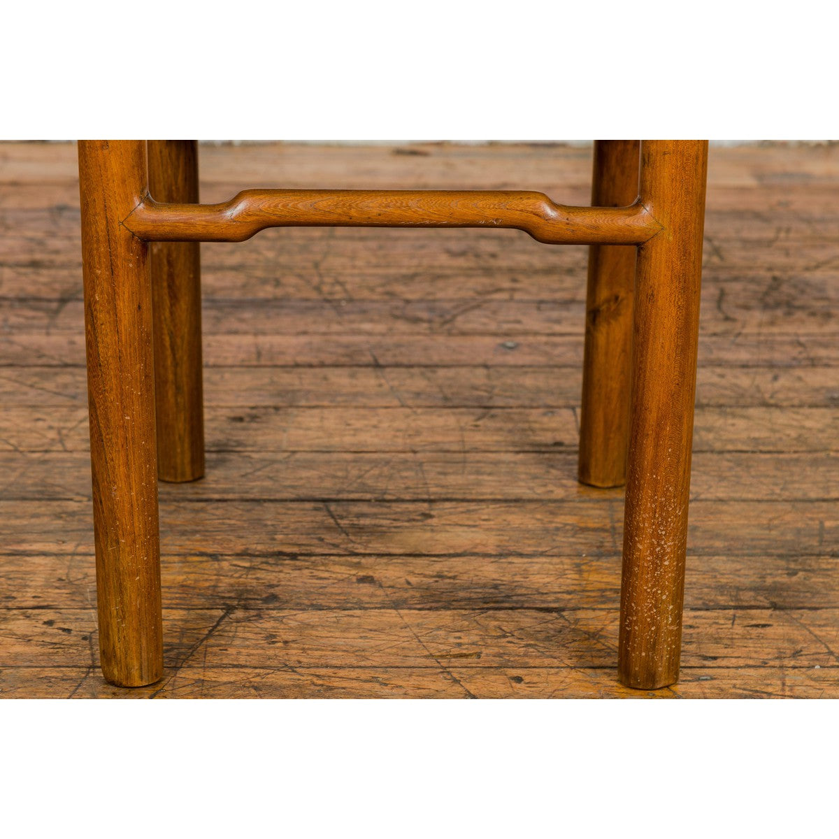 Antique Small Square Side Table with Rattan Insert and Humpback Stretcher-8. Asian & Chinese Furniture, Art, Antiques, Vintage Home Décor for sale at FEA Home