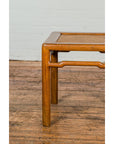 Antique Small Square Side Table with Rattan Insert and Humpback Stretcher-9. Asian & Chinese Furniture, Art, Antiques, Vintage Home Décor for sale at FEA Home