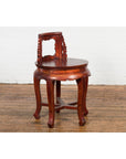 Chinese Late Qing Dynasty Diminutive Chair with Carved Back and Curving Legs-14. Asian & Chinese Furniture, Art, Antiques, Vintage Home Décor for sale at FEA Home