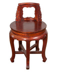Chinese Late Qing Dynasty Diminutive Chair with Carved Back and Curving Legs-1. Asian & Chinese Furniture, Art, Antiques, Vintage Home Décor for sale at FEA Home