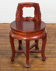 Chinese Late Qing Dynasty Diminutive Chair with Carved Back and Curving Legs-6. Asian & Chinese Furniture, Art, Antiques, Vintage Home Décor for sale at FEA Home