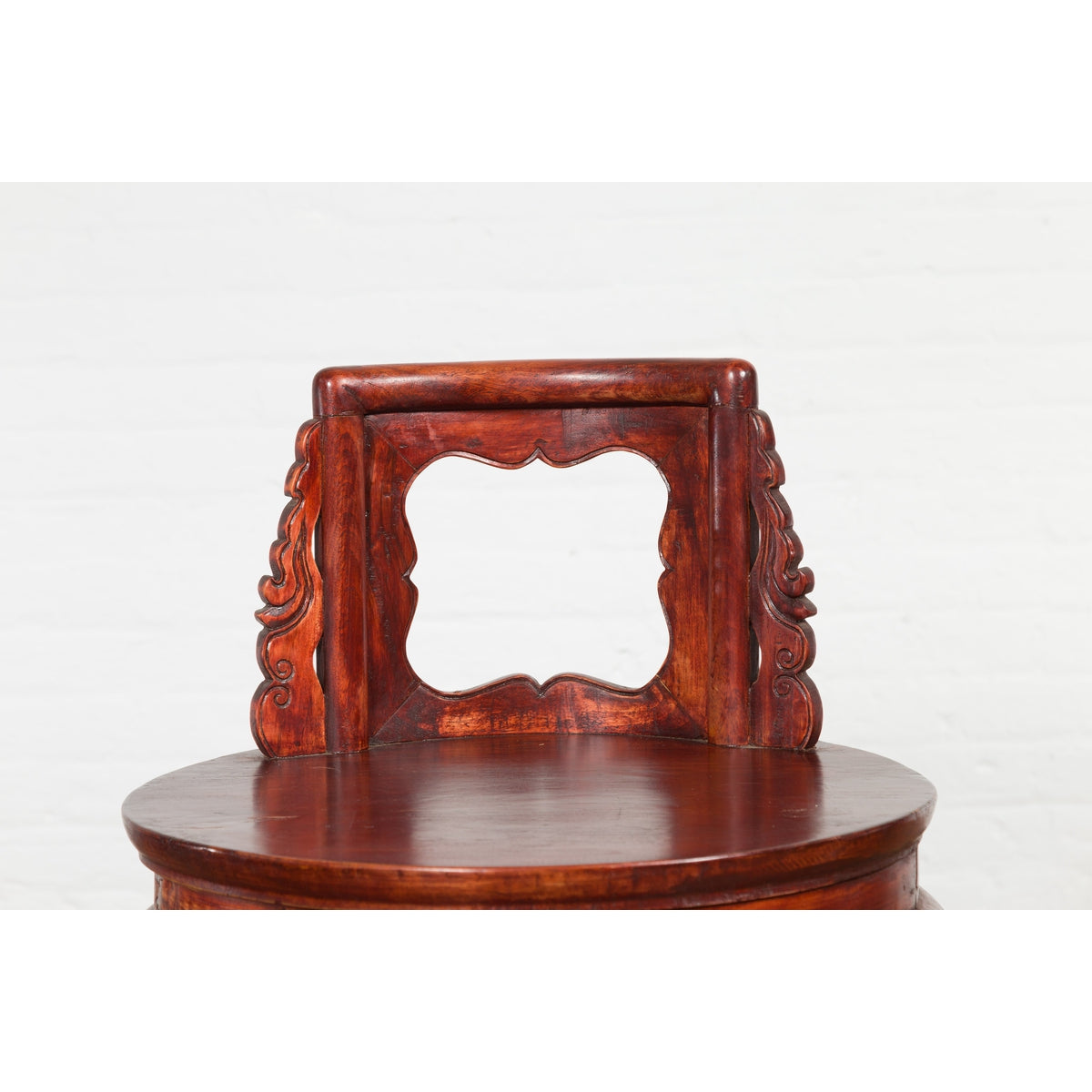 Chinese Late Qing Dynasty Diminutive Chair with Carved Back and Curving Legs-7. Asian & Chinese Furniture, Art, Antiques, Vintage Home Décor for sale at FEA Home