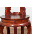 Chinese Late Qing Dynasty Diminutive Chair with Carved Back and Curving Legs-8. Asian & Chinese Furniture, Art, Antiques, Vintage Home Décor for sale at FEA Home