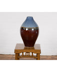Contemporary Ceramic Vase with Blue & Brown Glaze-10. Asian & Chinese Furniture, Art, Antiques, Vintage Home Décor for sale at FEA Home