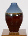 Contemporary Ceramic Vase with Blue & Brown Glaze-11. Asian & Chinese Furniture, Art, Antiques, Vintage Home Décor for sale at FEA Home