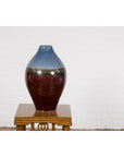 Contemporary Ceramic Vase with Blue & Brown Glaze-12. Asian & Chinese Furniture, Art, Antiques, Vintage Home Décor for sale at FEA Home