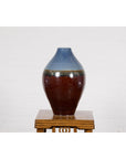 Contemporary Ceramic Vase with Blue & Brown Glaze-2. Asian & Chinese Furniture, Art, Antiques, Vintage Home Décor for sale at FEA Home