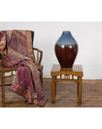 Contemporary Ceramic Vase with Blue & Brown Glaze-3. Asian & Chinese Furniture, Art, Antiques, Vintage Home Décor for sale at FEA Home