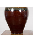 Contemporary Ceramic Vase with Blue & Brown Glaze-7. Asian & Chinese Furniture, Art, Antiques, Vintage Home Décor for sale at FEA Home