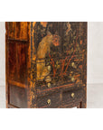 Qing Dynasty Hand-Painted Cabinet with Floral Décor, Doors and Drawers-13. Asian & Chinese Furniture, Art, Antiques, Vintage Home Décor for sale at FEA Home