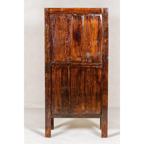 Qing Dynasty Hand-Painted Cabinet with Floral Décor, Doors and Drawers-YN2047-15. Asian & Chinese Furniture, Art, Antiques, Vintage Home Décor for sale at FEA Home