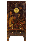 Qing Dynasty Hand-Painted Cabinet with Floral Décor, Doors and Drawers-1. Asian & Chinese Furniture, Art, Antiques, Vintage Home Décor for sale at FEA Home