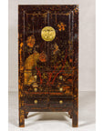 Qing Dynasty Hand-Painted Cabinet with Floral Décor, Doors and Drawers-2. Asian & Chinese Furniture, Art, Antiques, Vintage Home Décor for sale at FEA Home