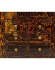 Qing Dynasty Hand-Painted Cabinet with Floral Décor, Doors and Drawers-7. Asian & Chinese Furniture, Art, Antiques, Vintage Home Décor for sale at FEA Home