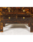 Qing Dynasty Hand-Painted Cabinet with Floral Décor, Doors and Drawers-8. Asian & Chinese Furniture, Art, Antiques, Vintage Home Décor for sale at FEA Home