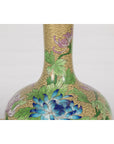 Vintage Pair of Floral Chinese Vases-11. Asian & Chinese Furniture, Art, Antiques, Vintage Home Décor for sale at FEA Home