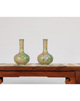 Vintage Pair of Floral Chinese Vases-13. Asian & Chinese Furniture, Art, Antiques, Vintage Home Décor for sale at FEA Home