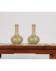Vintage Pair of Floral Chinese Vases-14. Asian & Chinese Furniture, Art, Antiques, Vintage Home Décor for sale at FEA Home