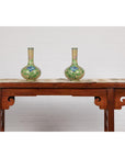 Vintage Pair of Floral Chinese Vases-2. Asian & Chinese Furniture, Art, Antiques, Vintage Home Décor for sale at FEA Home