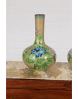 Vintage Pair of Floral Chinese Vases-5. Asian & Chinese Furniture, Art, Antiques, Vintage Home Décor for sale at FEA Home