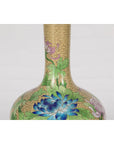 Vintage Pair of Floral Chinese Vases-8. Asian & Chinese Furniture, Art, Antiques, Vintage Home Décor for sale at FEA Home