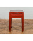 Antique Qing Dynasty Red Lacquer Side Table-10. Asian & Chinese Furniture, Art, Antiques, Vintage Home Décor for sale at FEA Home