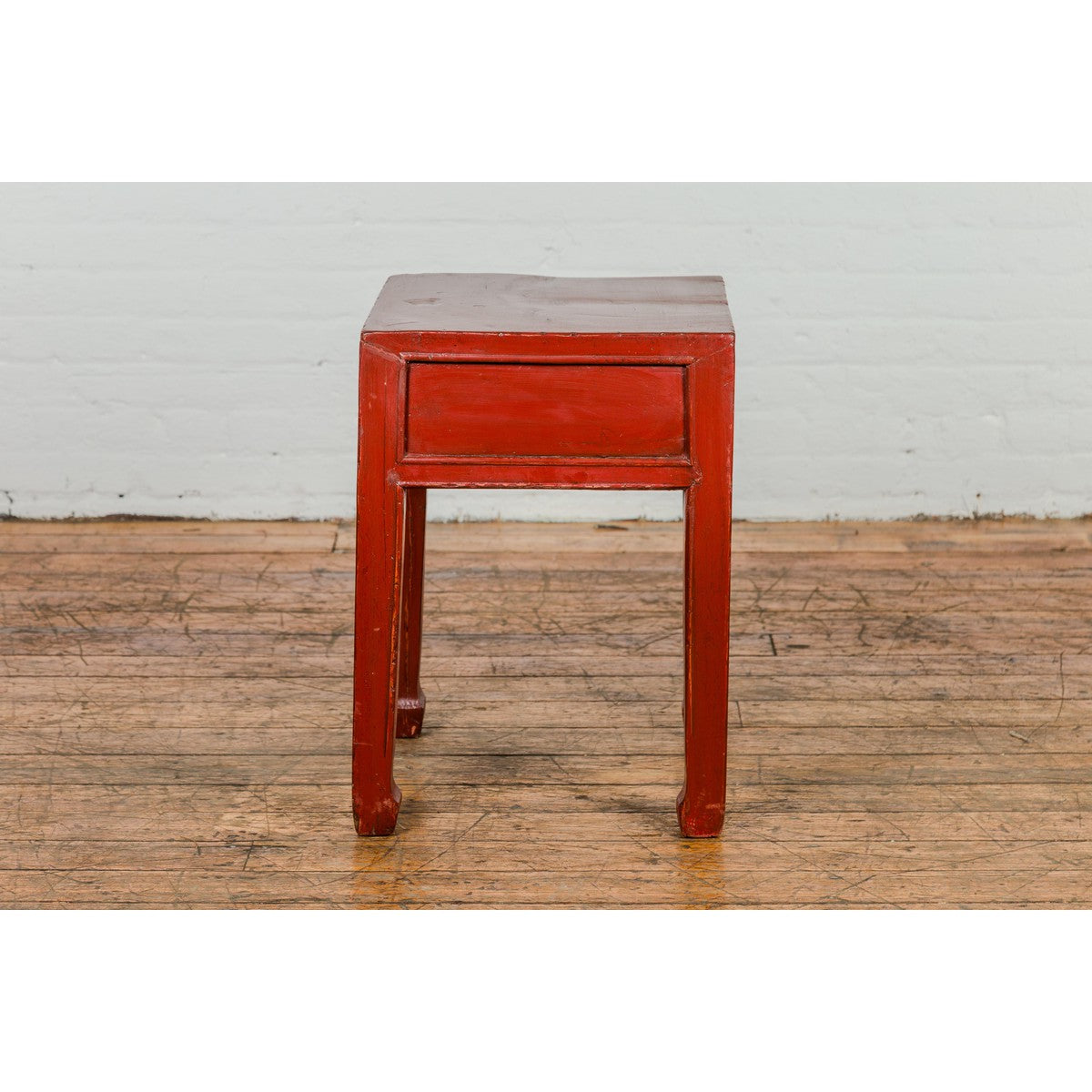 Antique Qing Dynasty Red Lacquer Side Table-12. Asian & Chinese Furniture, Art, Antiques, Vintage Home Décor for sale at FEA Home