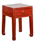 Antique Qing Dynasty Red Lacquer Side Table-13. Asian & Chinese Furniture, Art, Antiques, Vintage Home Décor for sale at FEA Home