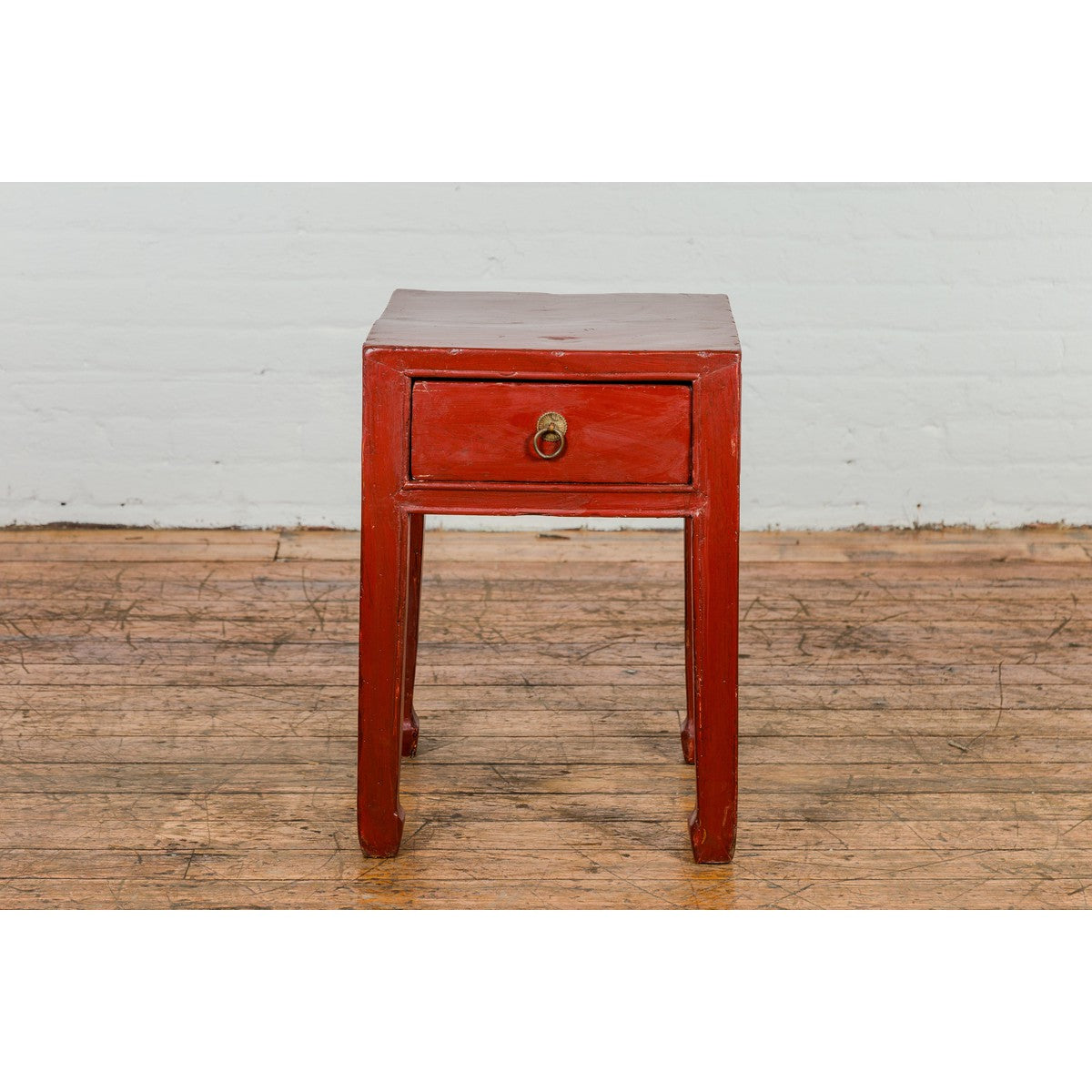 Antique Qing Dynasty Red Lacquer Side Table-2. Asian & Chinese Furniture, Art, Antiques, Vintage Home Décor for sale at FEA Home