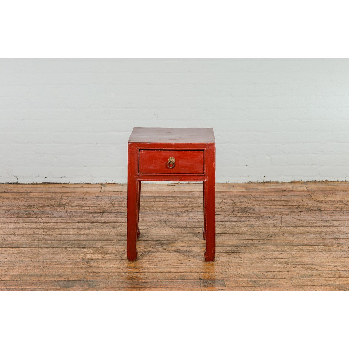 Antique Qing Dynasty Red Lacquer Side Table-3. Asian & Chinese Furniture, Art, Antiques, Vintage Home Décor for sale at FEA Home