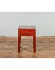 Antique Qing Dynasty Red Lacquer Side Table-3. Asian & Chinese Furniture, Art, Antiques, Vintage Home Décor for sale at FEA Home