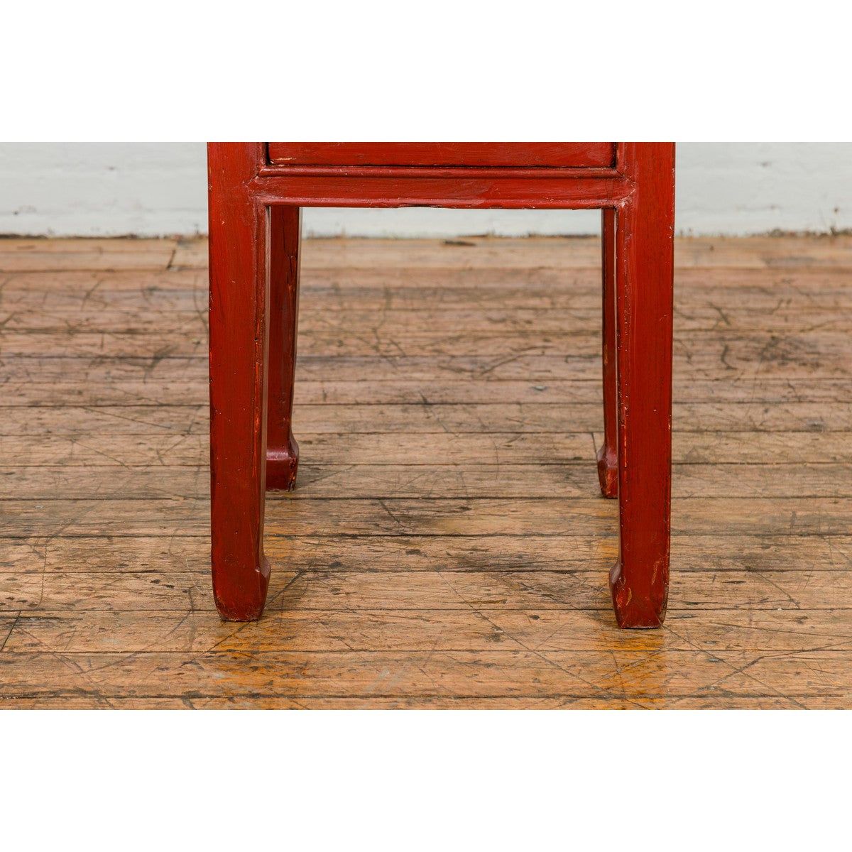Antique Qing Dynasty Red Lacquer Side Table-5. Asian & Chinese Furniture, Art, Antiques, Vintage Home Décor for sale at FEA Home