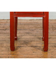 Antique Qing Dynasty Red Lacquer Side Table-5. Asian & Chinese Furniture, Art, Antiques, Vintage Home Décor for sale at FEA Home