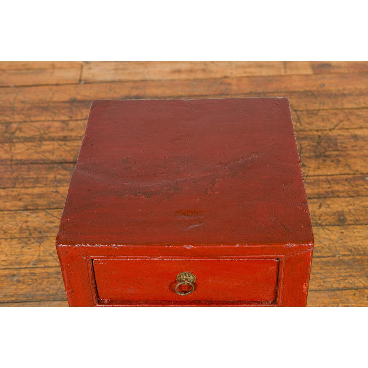 Antique Qing Dynasty Red Lacquer Side Table-6. Asian & Chinese Furniture, Art, Antiques, Vintage Home Décor for sale at FEA Home