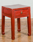 Antique Qing Dynasty Red Lacquer Side Table-8. Asian & Chinese Furniture, Art, Antiques, Vintage Home Décor for sale at FEA Home