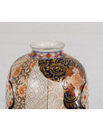 Arita Japanese Style Vase with Gold, Blue and Orange Floral Motifs-6. Asian & Chinese Furniture, Art, Antiques, Vintage Home Décor for sale at FEA Home