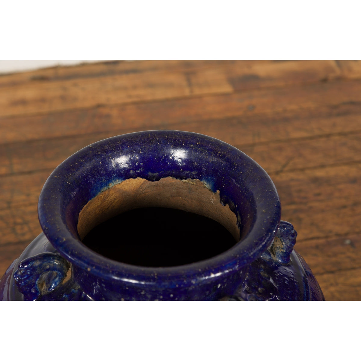 19th Century Qing Dynasty Chinese Cobalt Blue Martaban Jar with Dragon Motif-10. Asian & Chinese Furniture, Art, Antiques, Vintage Home Décor for sale at FEA Home