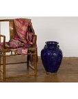 19th Century Qing Dynasty Chinese Cobalt Blue Martaban Jar with Dragon Motif-3. Asian & Chinese Furniture, Art, Antiques, Vintage Home Décor for sale at FEA Home