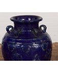 19th Century Qing Dynasty Chinese Cobalt Blue Martaban Jar with Dragon Motif-5. Asian & Chinese Furniture, Art, Antiques, Vintage Home Décor for sale at FEA Home