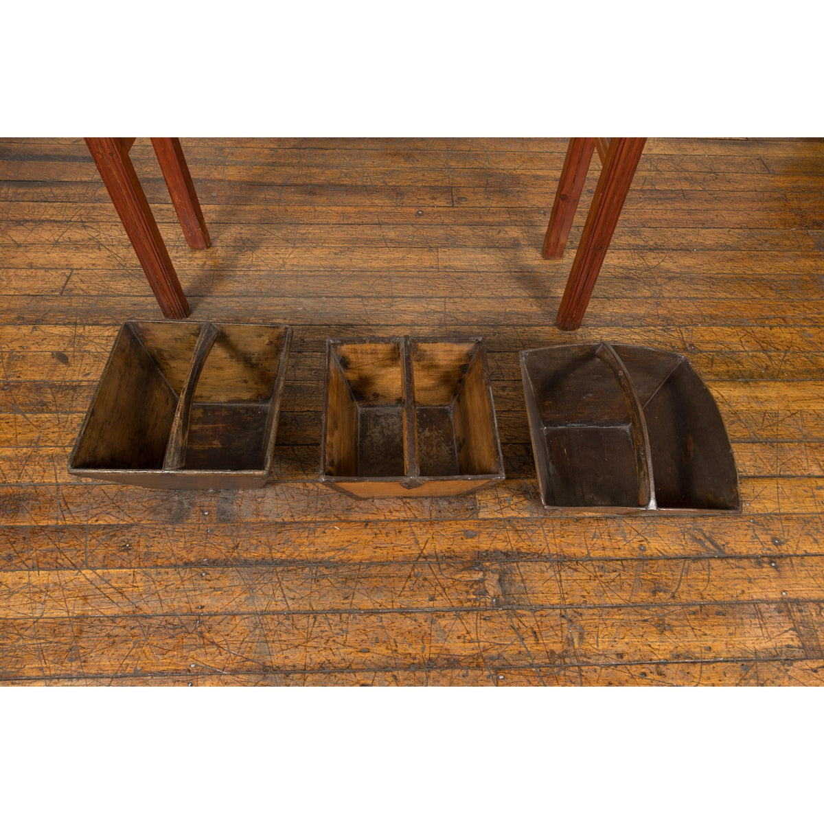 Wooden Chinese Vintage Rice Baskets, Sold Each-14. Asian & Chinese Furniture, Art, Antiques, Vintage Home Décor for sale at FEA Home