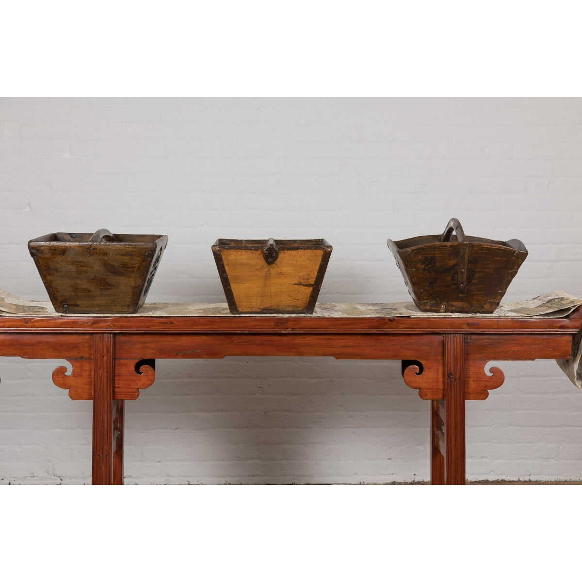 Wooden Chinese Vintage Rice Baskets, Sold Each-8. Asian & Chinese Furniture, Art, Antiques, Vintage Home Décor for sale at FEA Home