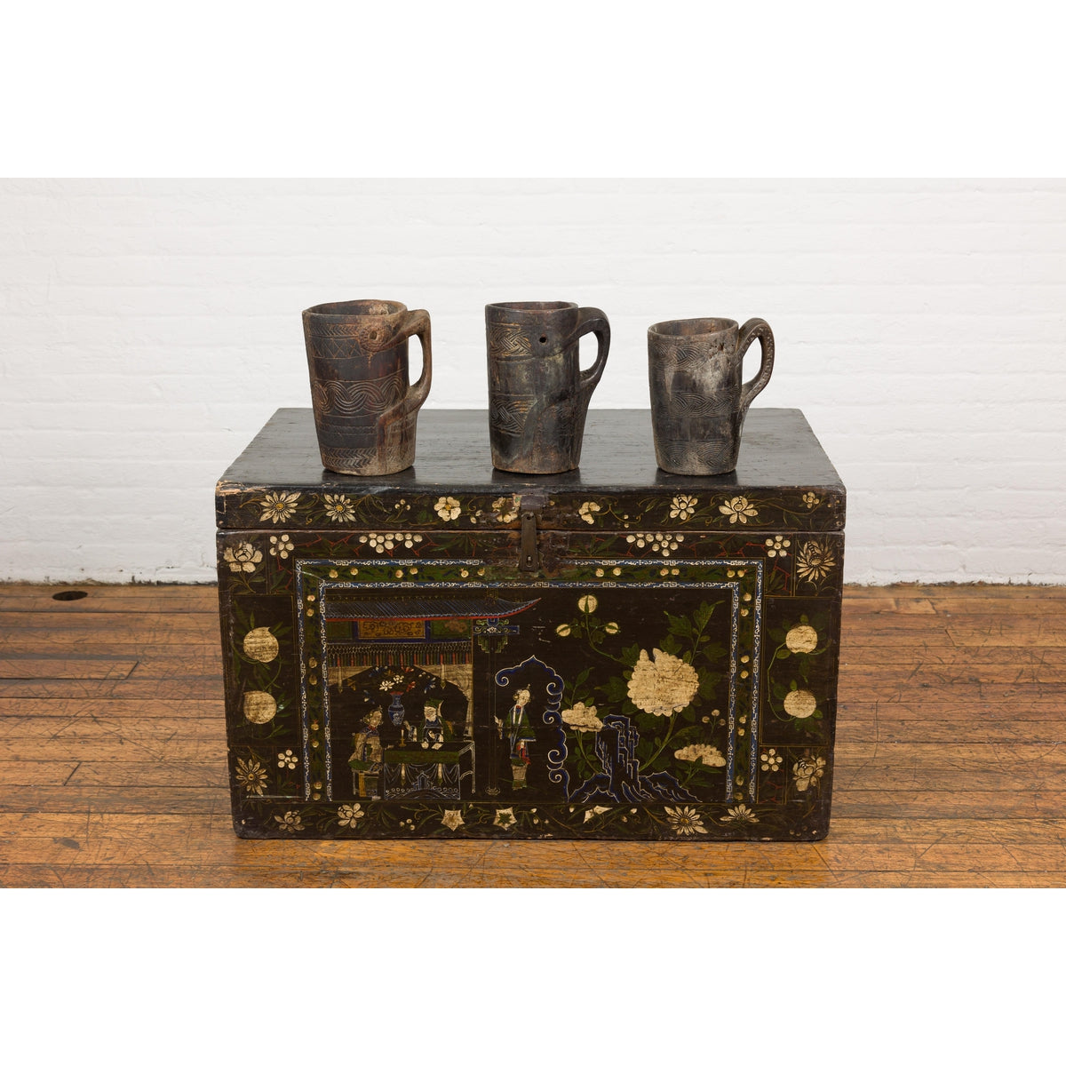 19th Century Naga Milk Jugs with Carved Décor and Rustic Character, Sold Each-4. Asian & Chinese Furniture, Art, Antiques, Vintage Home Décor for sale at FEA Home