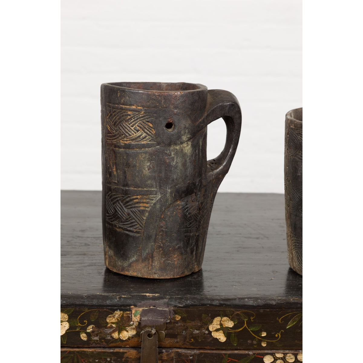 19th Century Naga Milk Jugs with Carved Décor and Rustic Character, Sold Each-6. Asian & Chinese Furniture, Art, Antiques, Vintage Home Décor for sale at FEA Home
