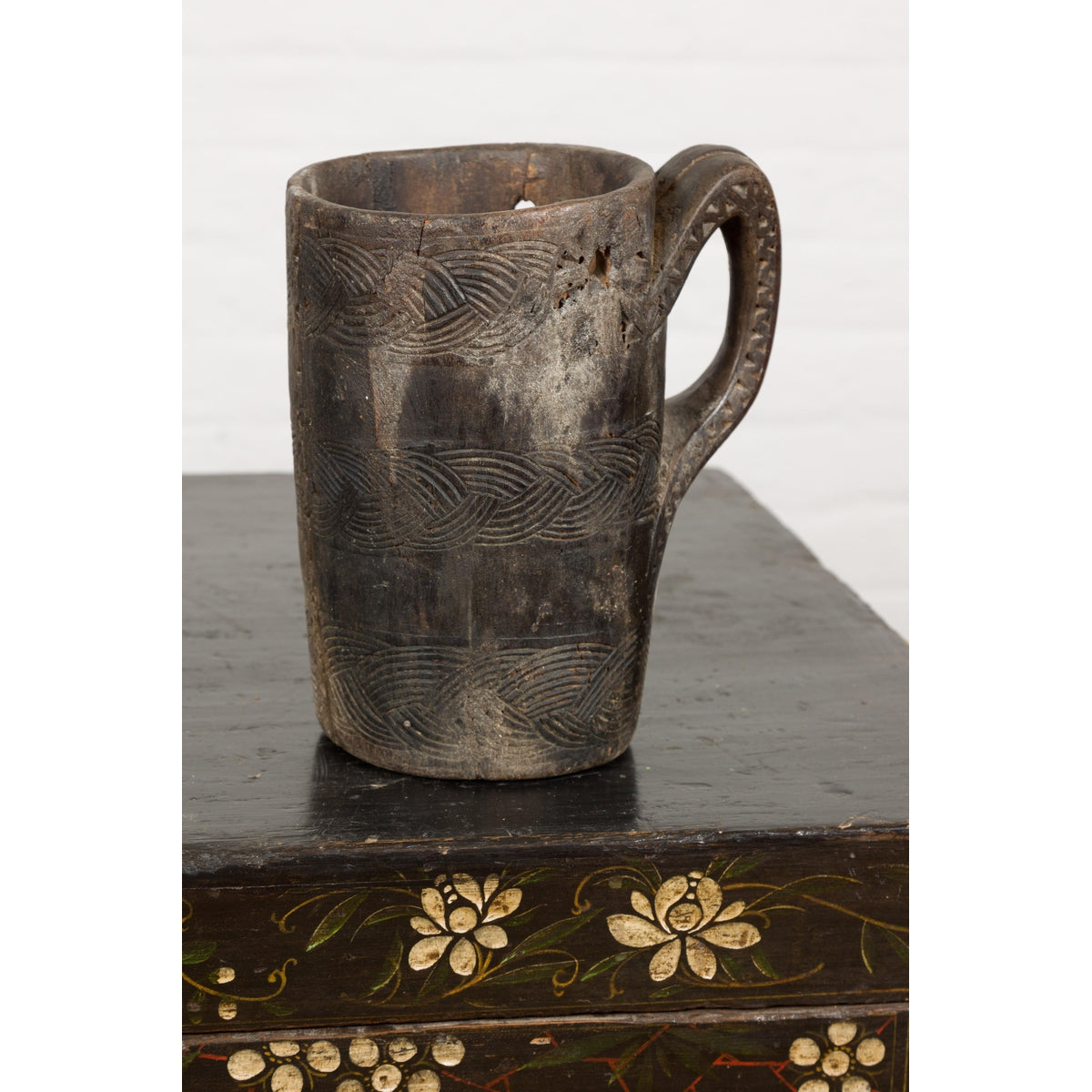 19th Century Naga Milk Jugs with Carved Décor and Rustic Character, Sold Each-7. Asian & Chinese Furniture, Art, Antiques, Vintage Home Décor for sale at FEA Home