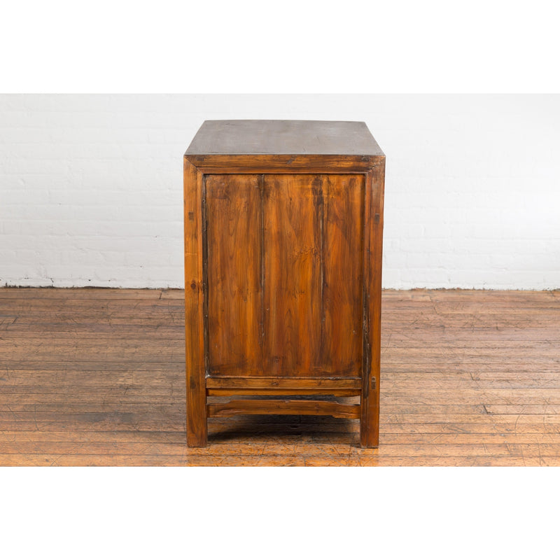Antique Side Cabinet with Large Butterfly on Doors-YN2580-17. Asian & Chinese Furniture, Art, Antiques, Vintage Home Décor for sale at FEA Home