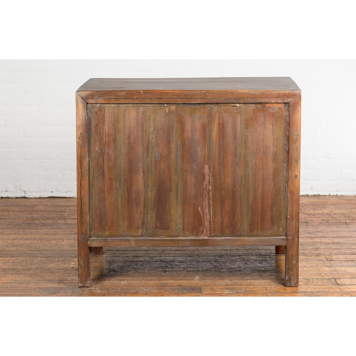 Antique Side Cabinet with Large Butterfly on Doors-19. Asian & Chinese Furniture, Art, Antiques, Vintage Home Décor for sale at FEA Home