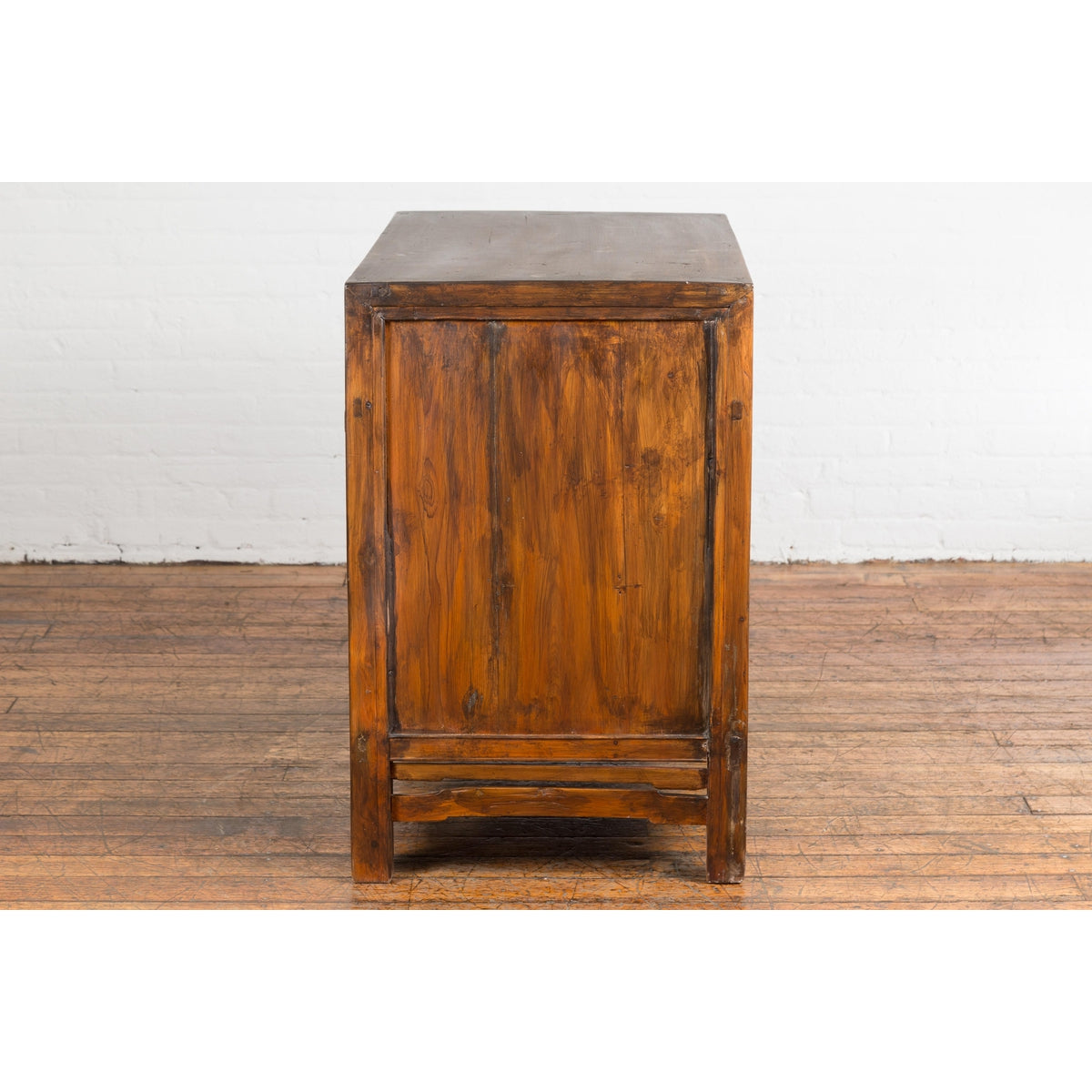 Antique Side Cabinet with Large Butterfly on Doors-20. Asian & Chinese Furniture, Art, Antiques, Vintage Home Décor for sale at FEA Home